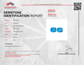 19.25 Carat Electric Blue Topaz Pair